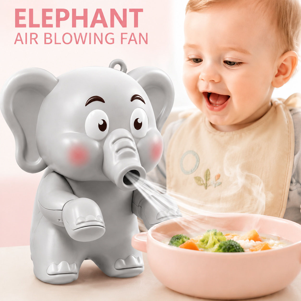 Baby Food Weaning - 코끼리 전기 열흡수 냉각팬 걸이형 컵
