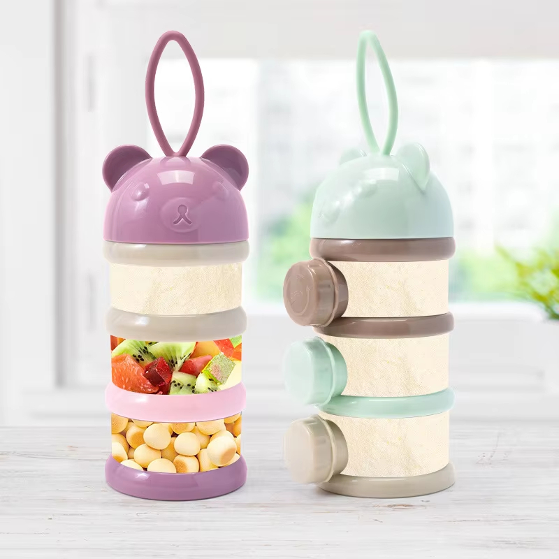 Baby Food Dispenser - 3/4 레이어 아기 휴대용 이유식 보관