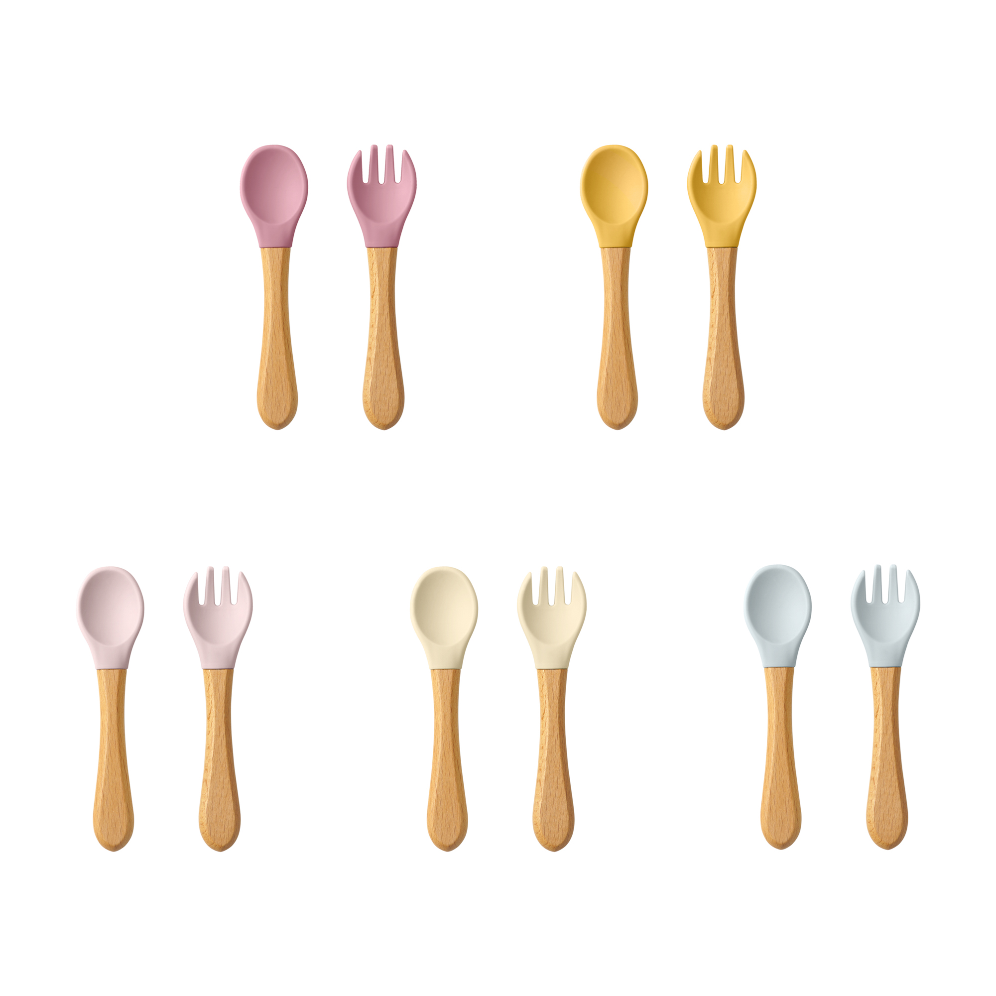 Baby Food Dispensing Spoon - 2PCS 아기 학습 숟가락 식기 세트