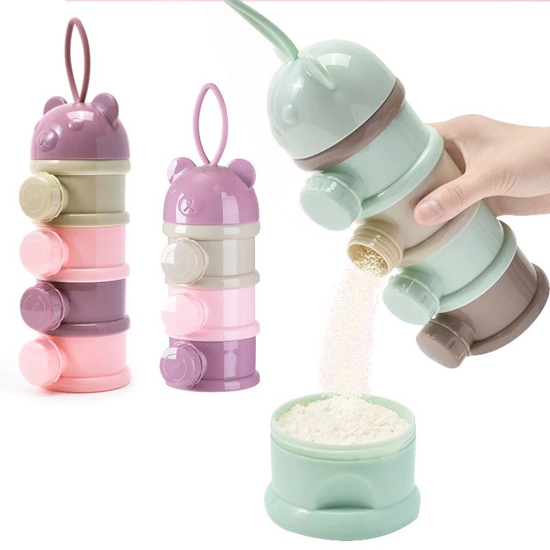 Baby Food Dispenser - 3/4 레이어 아기 휴대용 이유식 보관