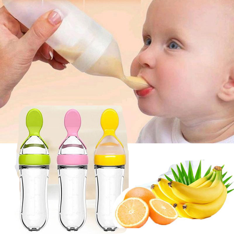 핫 세일 아기 먹이기 실리콘 병 숟가락 포함 3온스 음 - Baby Food Dispensing Spoon 리뷰 및 가격