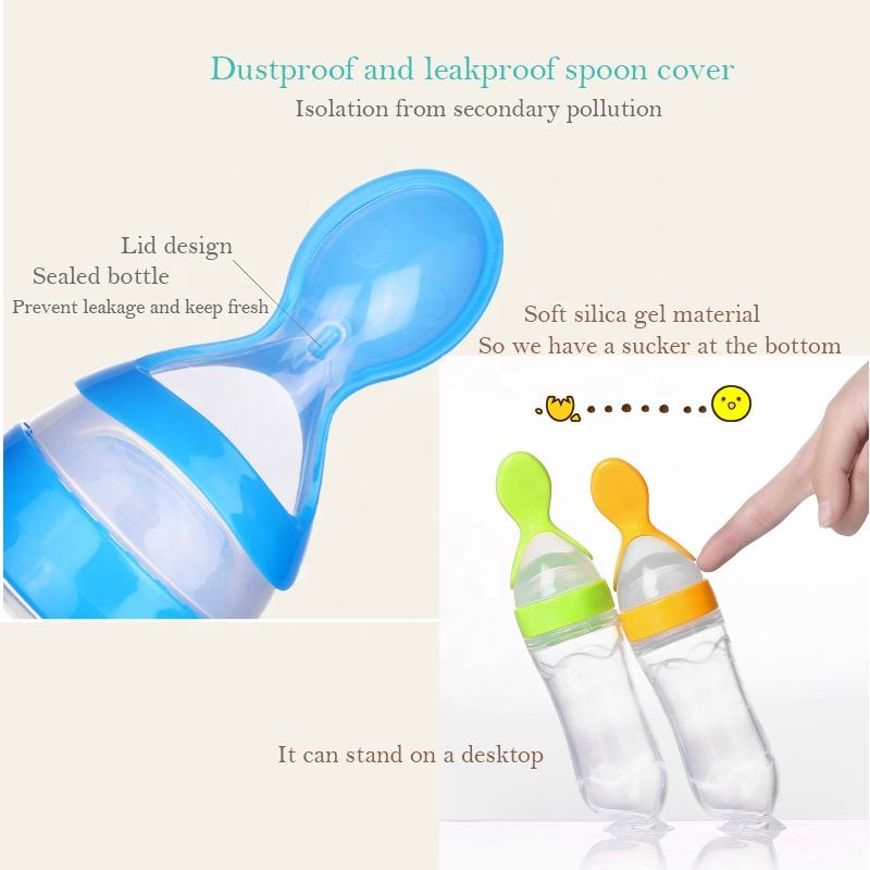 핫 세일 아기 먹이기 실리콘 병 숟가락 포함 3온스 음 - Baby Food Dispensing Spoon 리뷰 및 가격