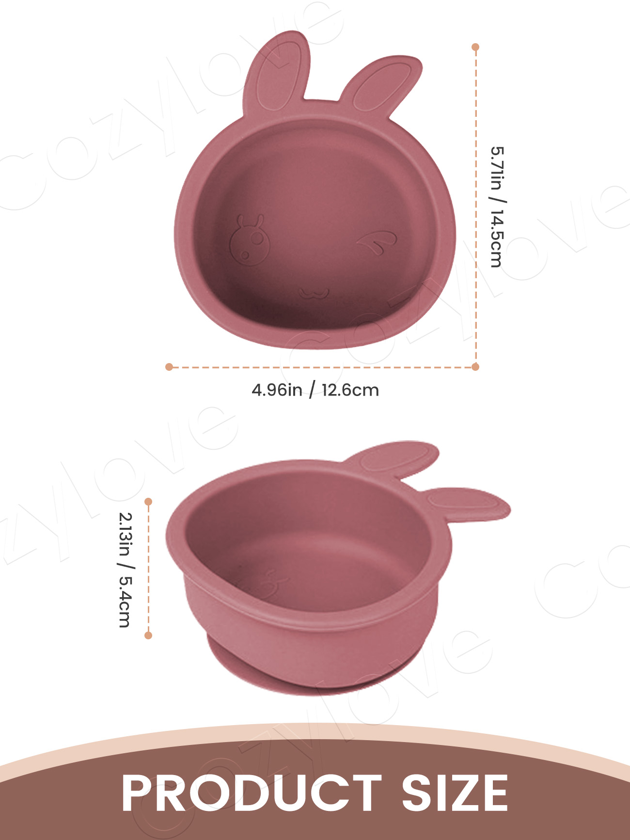 귀여운 토끼 귀 모양 실리콘 아기 흡착식 그릇, 식품  - Baby Food Weaning 리뷰 및 가격