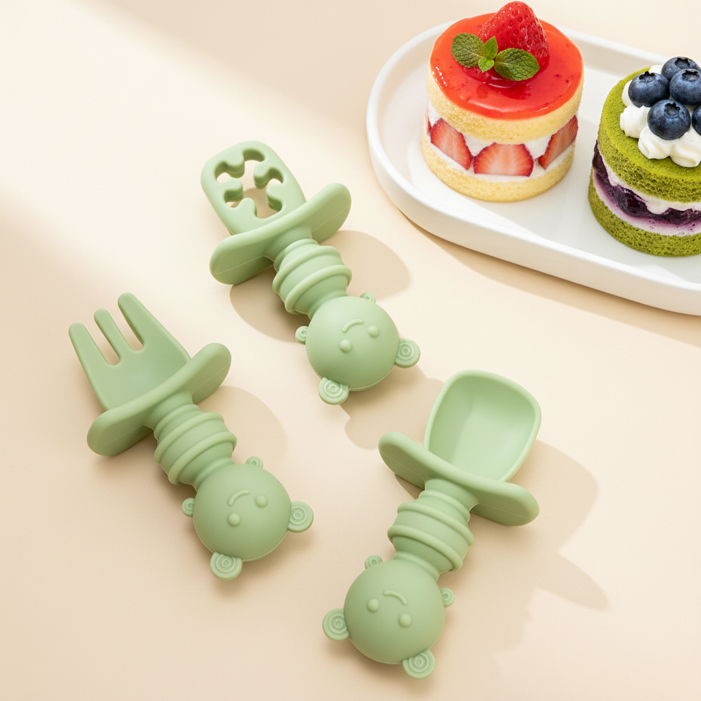 3개 세트 짧은 손잡이 꿀벌 모양 스푼&포크, 첫 단계 - Baby Food Dispensing Spoon 리뷰 및 가격
